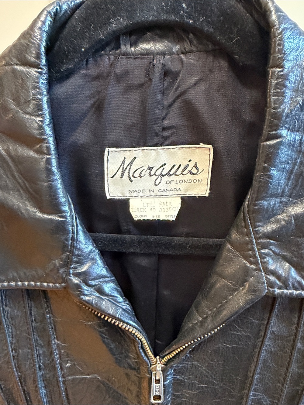 Marquise Black Leather Paneled Zip-Up Jacket - Picture 3 of 12